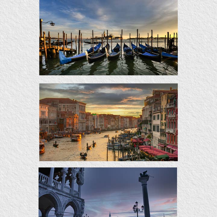 3 stuks Auteur prints canvas MADE IN ITALY Venice PANORAMA 2 voor wholesale door Andrea Risi Fine Art Photography