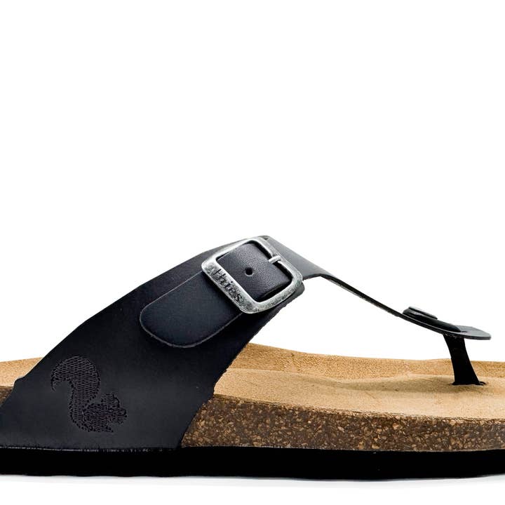 thies 1856 ® Eco-Leder Zehensandale Anthrazit für den Großhandel von thies