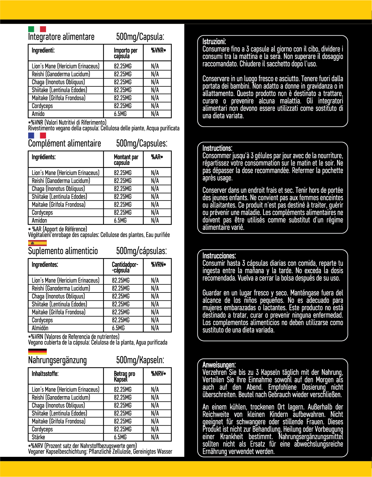 Vegan Vitality - Wholesale Oral Supplement/Vitamin - Super Mushroom Complex: A Formula Of 6 Powerful Mushrooms8