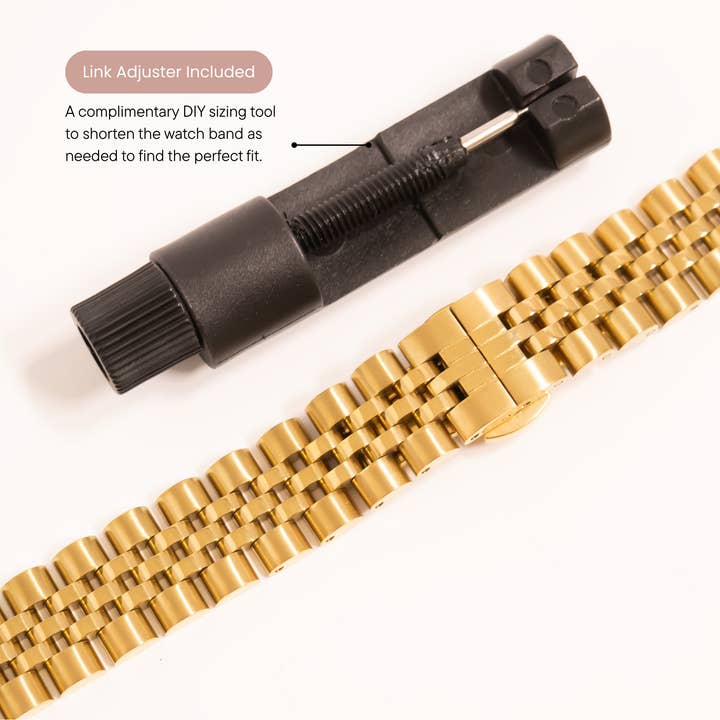 WJW - Wholesale Watch band/strap – Women's - 18K Gold PVD Stainless Steel Smart Watch Band5