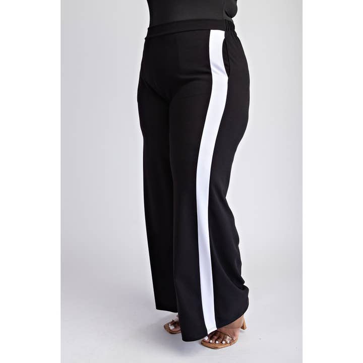 The Curve LA - Wholesale Pants - Women's - 74509-1cp PLUS SIZE SIDE-STRIPED KNIT PANTS WITH POCKETS9