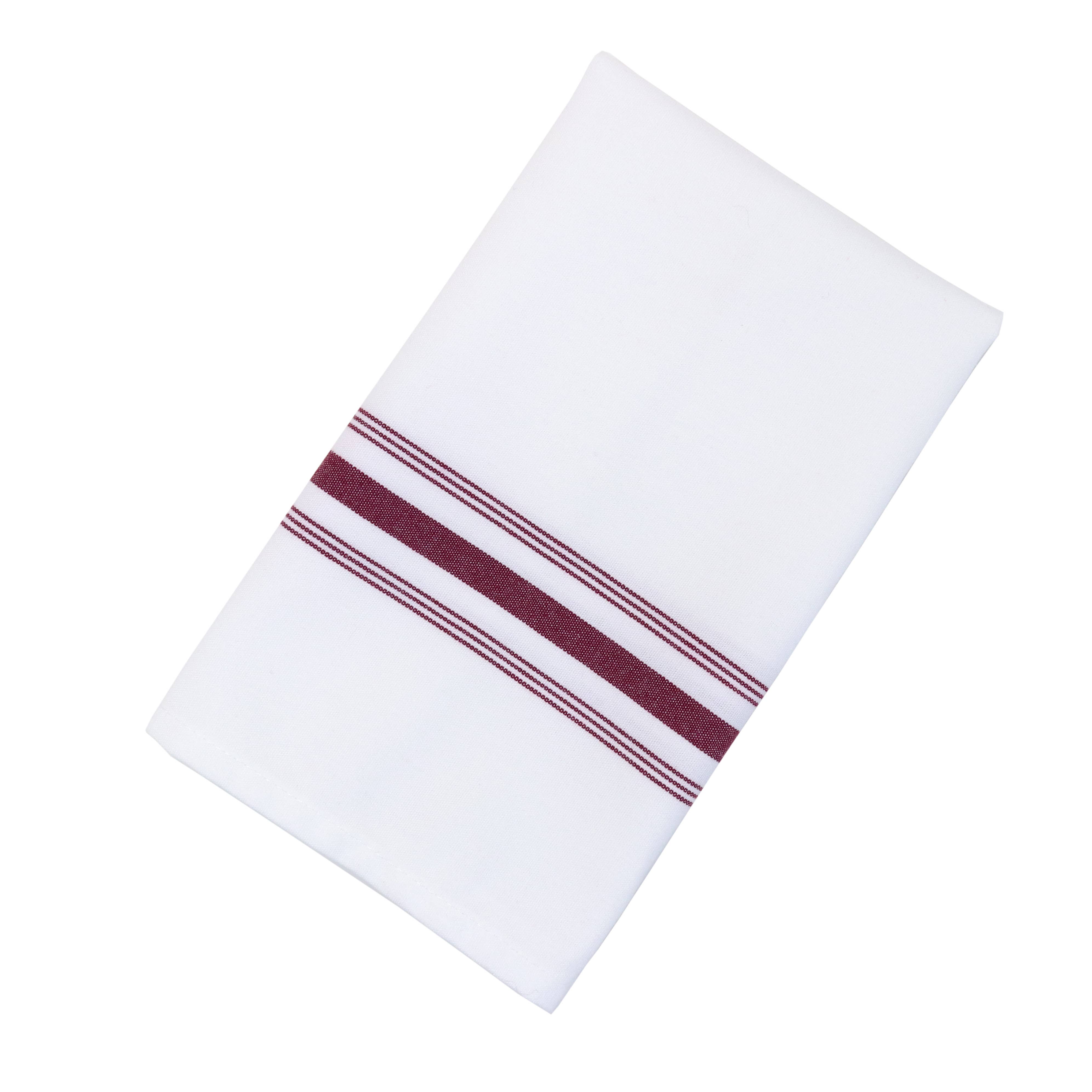 Arkwright Home - Wholesale Dinner & Cloth Napkin - Striped Bistro Napkins (12pk) - Spun Polyester, Colors,18x227