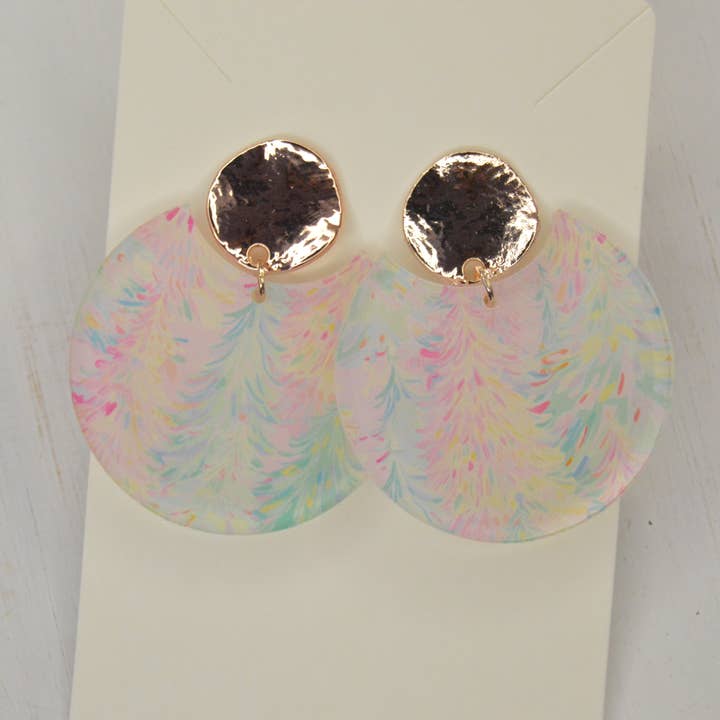 The Adorned Fox – wholesale Dangle earrings – Preppy Whimsical Christmas Tree Holiday Earrings, Acrylic