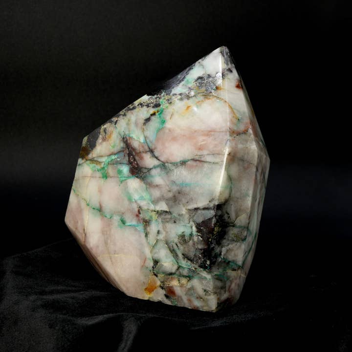 Caspar Curiosities - Wholesale Spiritual Stone/Crystal - XL 5.6LB Phoenix Stone Ajoite Malachite Quartz Crystal Freeform Tower, Messina Mine7