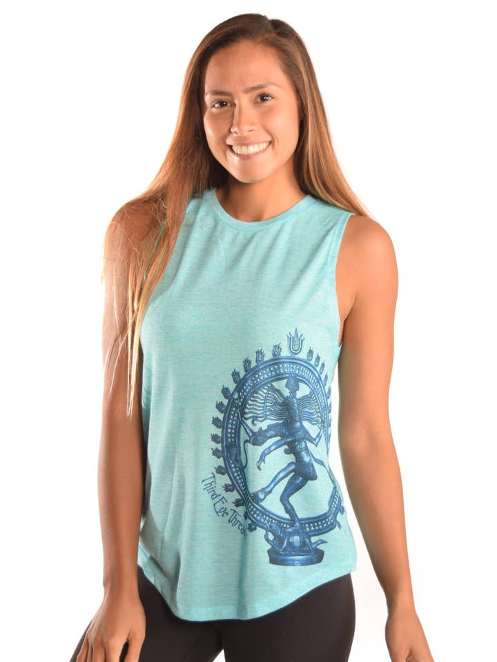 Siva Natarajasana on Boyfriend Tee for wholesale by Third Eye Threads