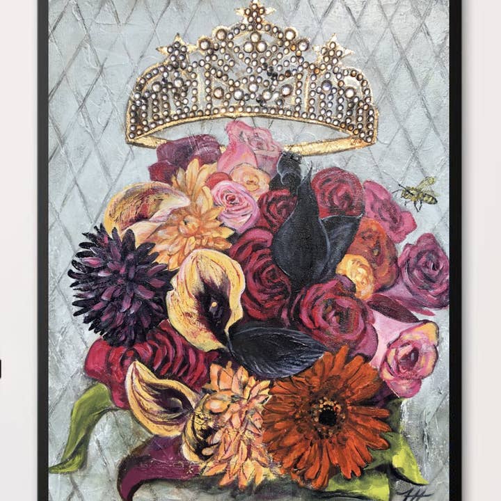 "Royal Bee" Wall Hanging for wholesale by Honey Hilliard Art