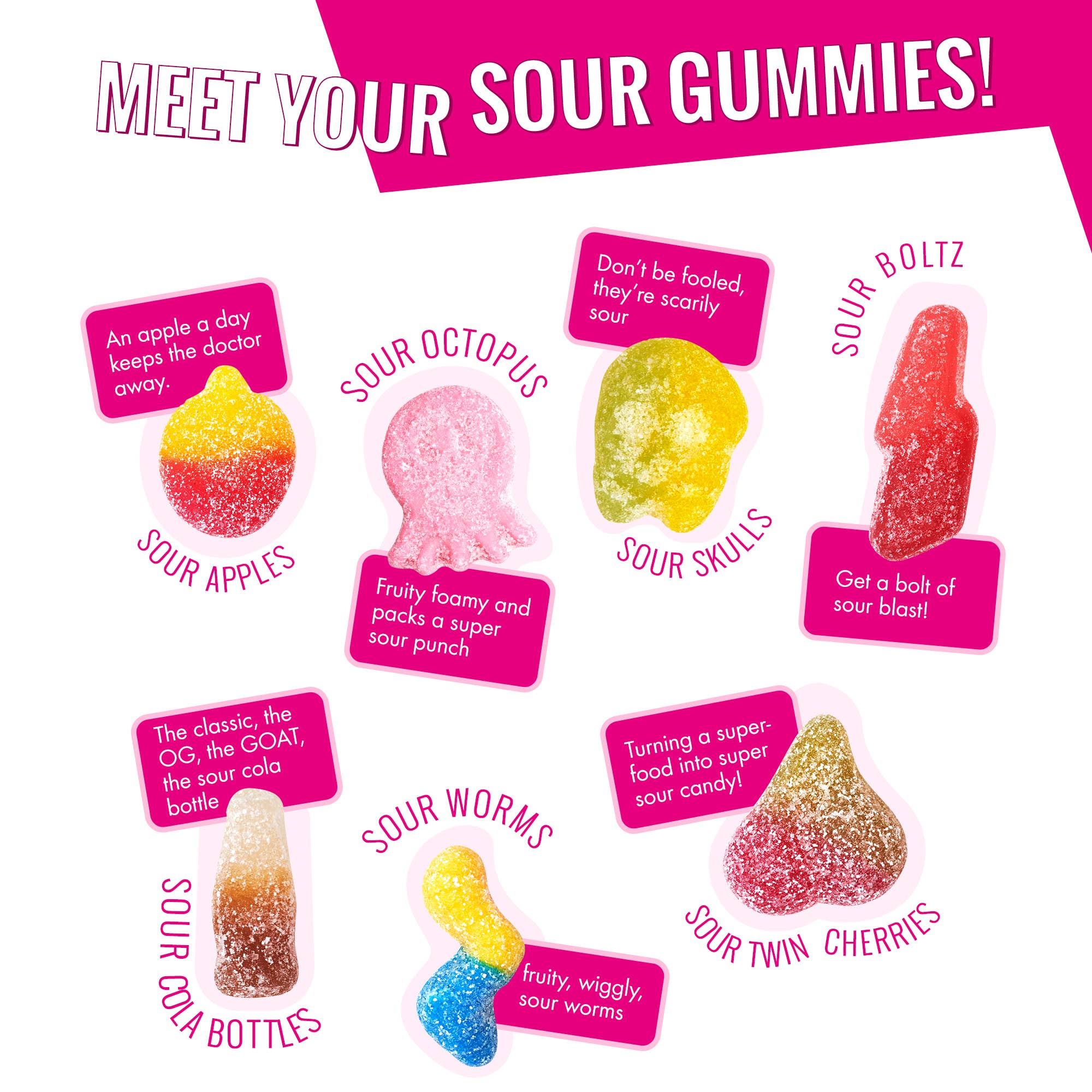 Sweet Yourself Ltd. - Wholesale Gummy - Assorted Fizzy Vegan Sweet Snack Pack - 100g - Eco4