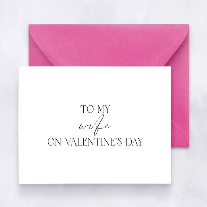 Voor Mijn Vrouw op Valentijnsdag - Elegante Romantische Kaart voor wholesale door Felicia Nicole Design