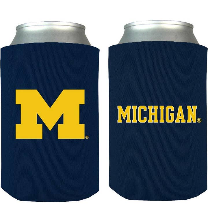 The Memory Company - Wholesale Drink Huggers & Koozies - Team Logo Can Insulator, Michigan Wolverines