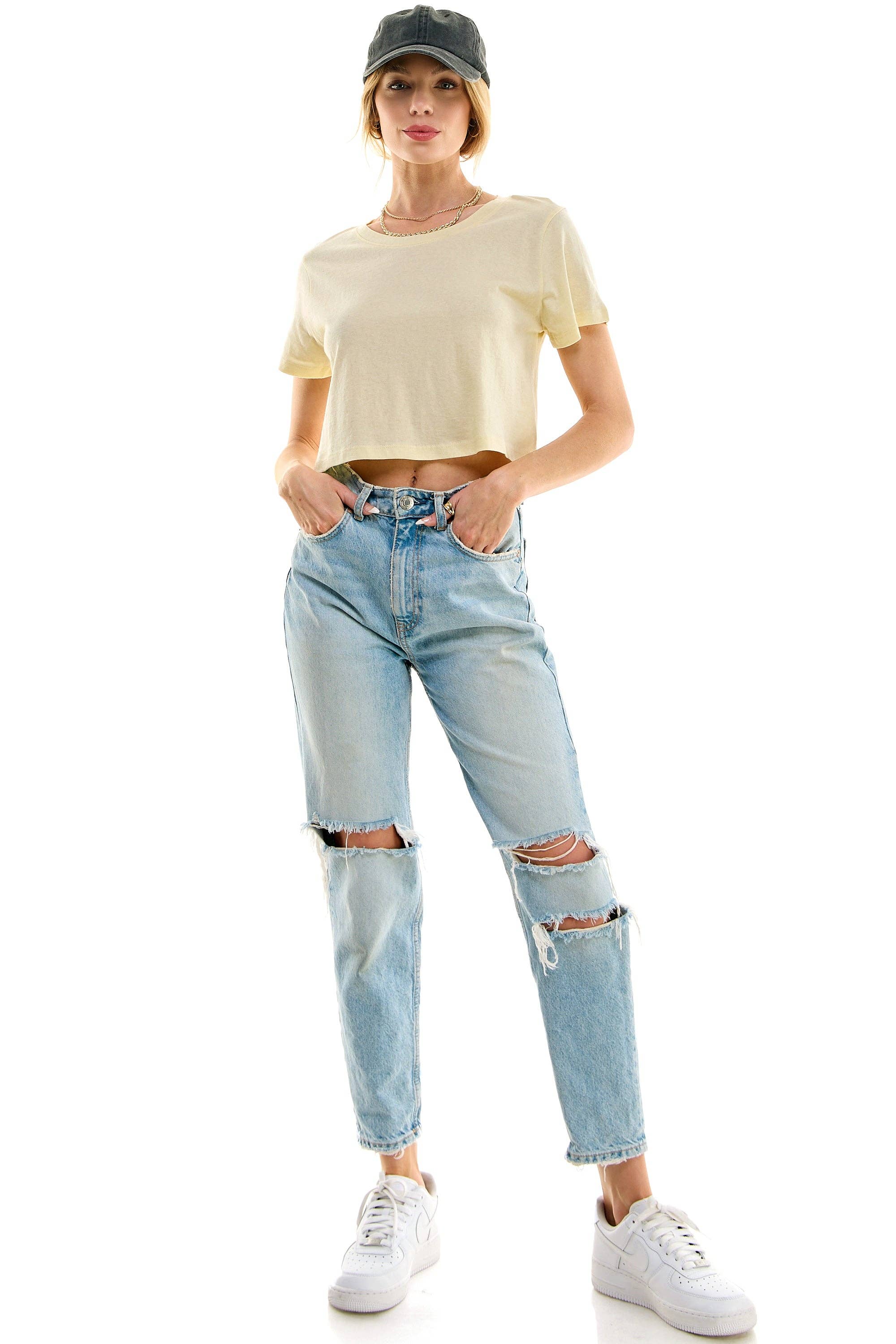 LOVING PEOPLE - Wholesale T-Shirt - Women's - Premium Cotton Crop Tees139