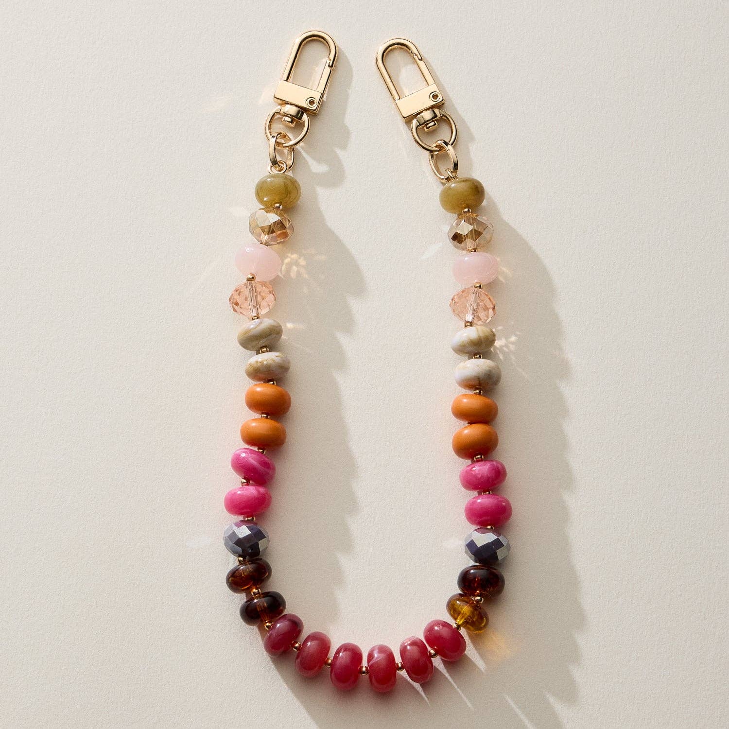 Frem - Wholesale Keychain - Women's - Mixed Bead Bag Keychain with Gold Clasps5