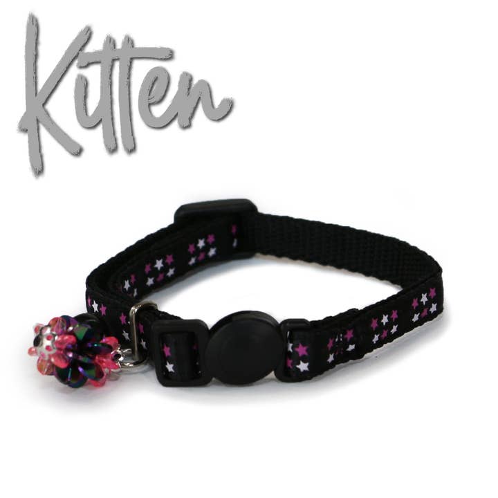Ancol Pet Products Ltd – wholesale Pet collar – Cat – Star Kitten Collar - Black or Pink