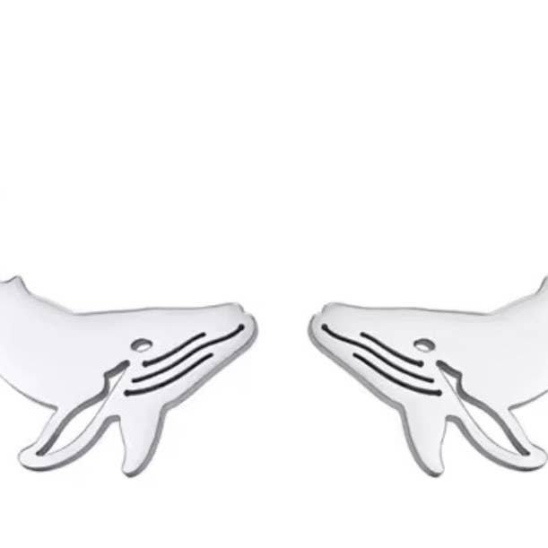 Bigger Whale Earrings for wholesale by Royce and Oak