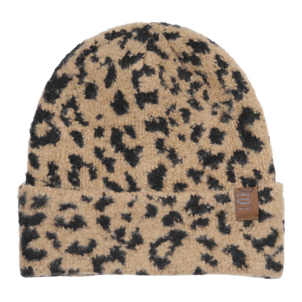 LOT83 - Wholesale Beanie - Women's - Beanie Suus Leopard Taupe0