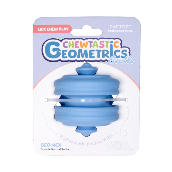 Poochie-Pets - Wholesale Pet Chew Toy - Dog - Geo-Hex Natural Rubber Enrichment Dog Toy
2