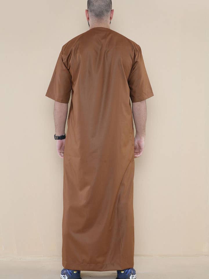 Infinity Leather (Upperclass Fashions Ltd) - Vente Peignoir – homme - Thobe pour homme islamique marocain et saoudien avec fermeture éclair – Robe kaftan arabe38
