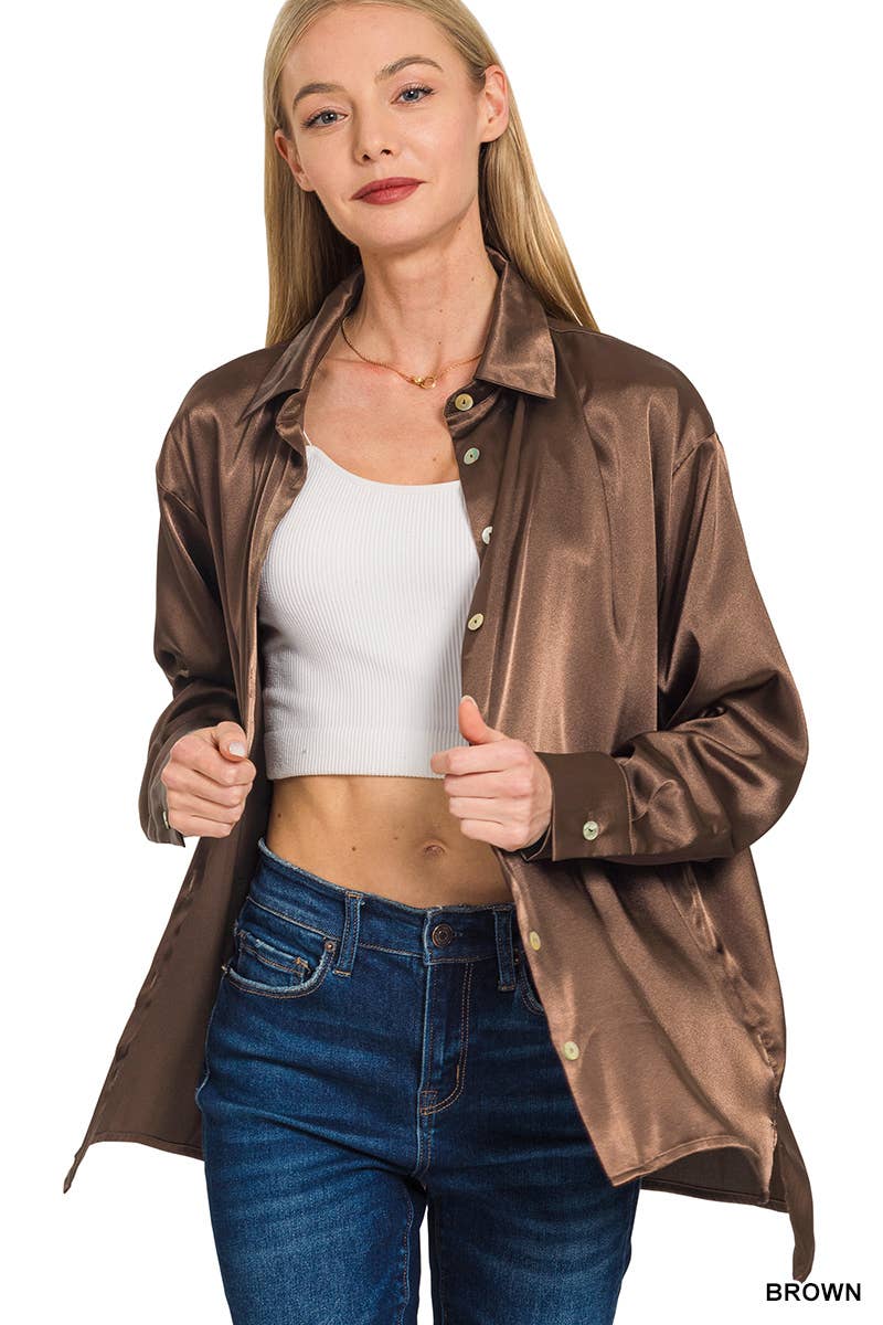 42POPS – Großhandel Hemd mit Button-down-Kragen – Damen – „,.._ Satin-Knopf-Down-Hemden7