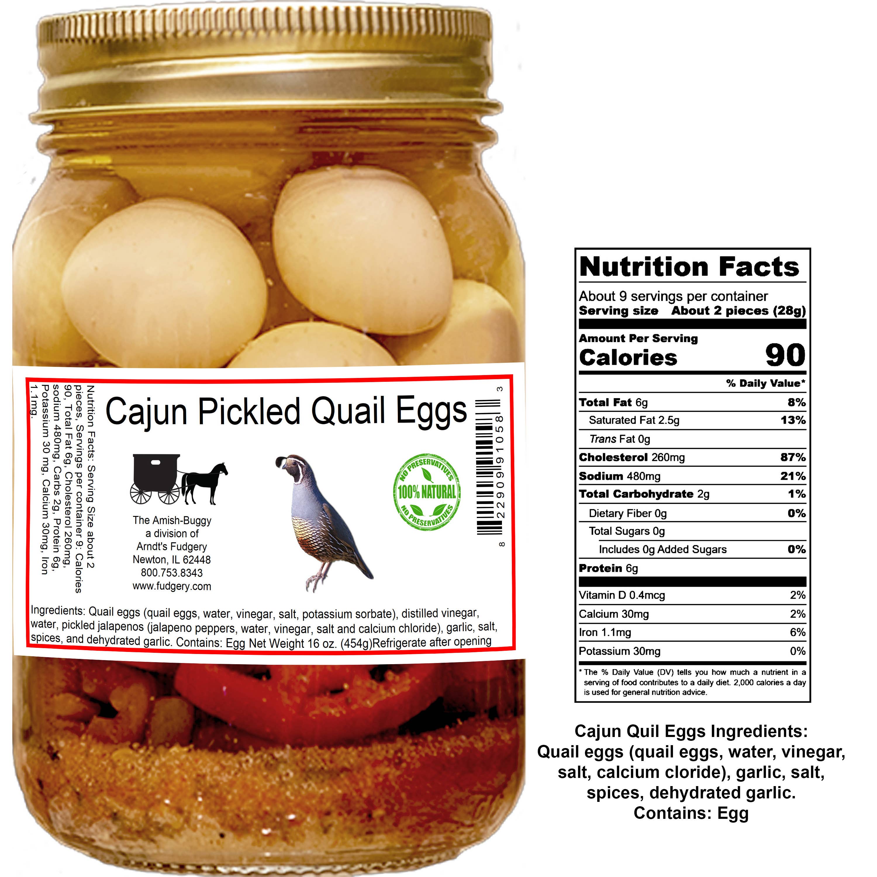 Arndt's Fudgery LLC - Wholesale Pickled Vegetables - Amish Pickled Vegetables & Eggs 16 oz. Jar18