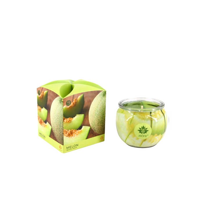 SferaNatura by INCI SRL - Wholesale Jar/Filled Candle - ARÔME 90 g Melon Candle In Glass With Box