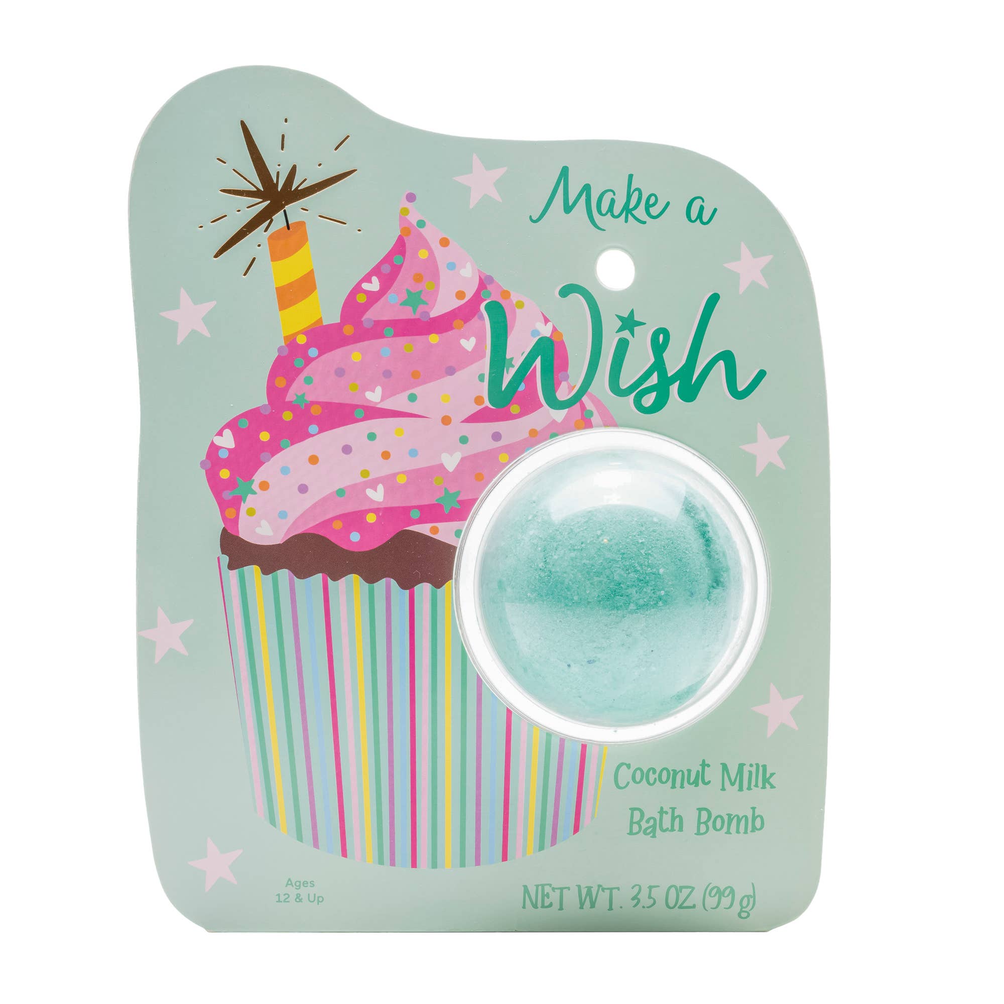 Cait + Co - Wholesale Bath Bomb/Fizz - Birthday Cupcake Clamshell Bath Bomb - Make A Wish1