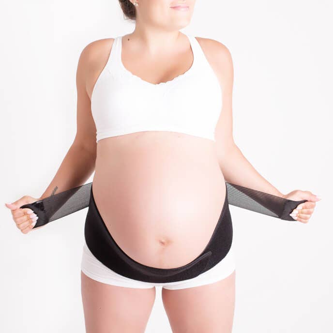 CABEA®, llc - Wholesale Belly Band - Maternity - Flip-It Reversible Belly Band- Black and Beige3
