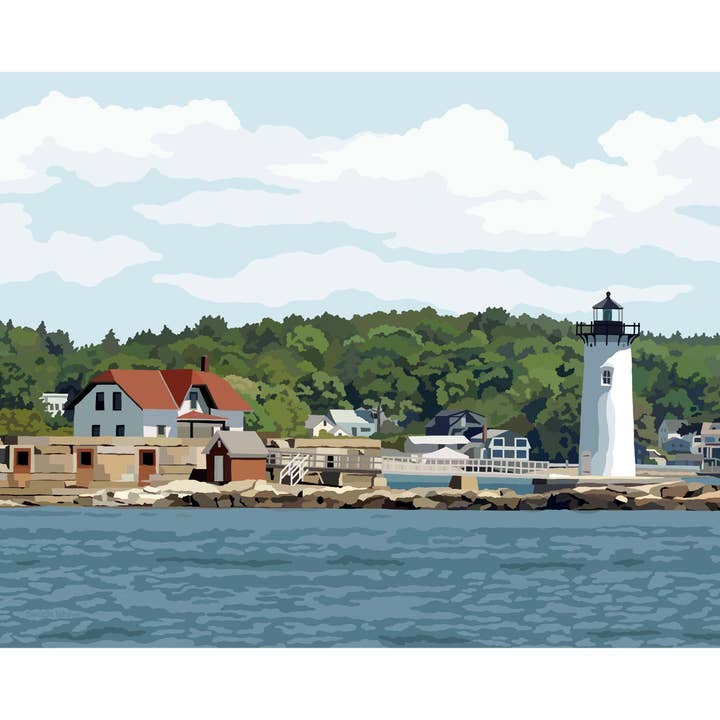 Impression d'art du phare de Portsmouth pour la vente par Lehoux Art
