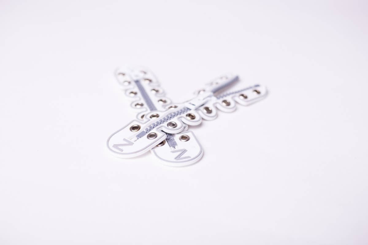 Zipped - Vente Lacet – unisexe - Lacets zippés blanc-gris0