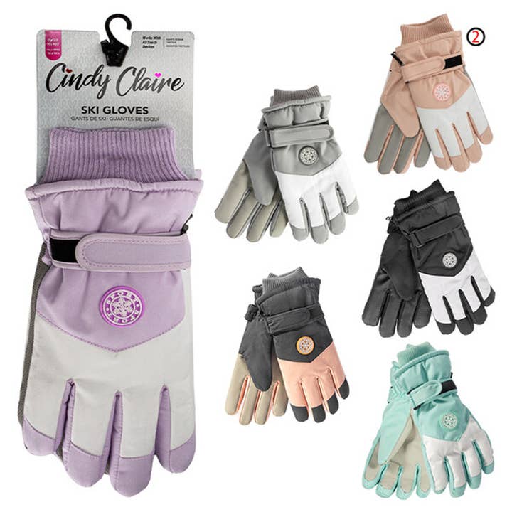 Cindy Claire Ladies Ski Touch Gloves for wholesale by Deluxe Import Trading