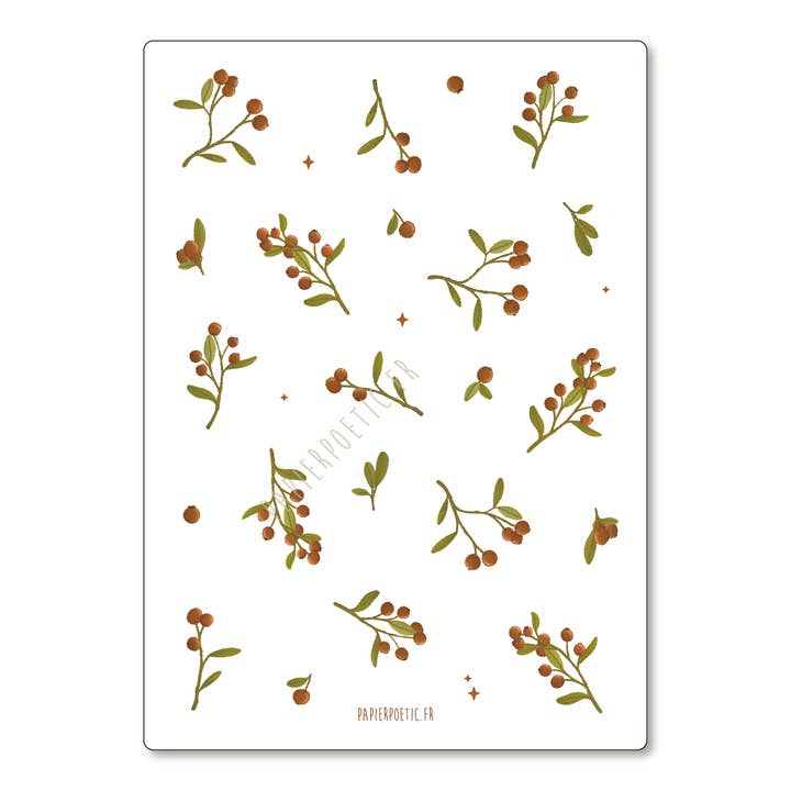 Tarjeta Postal / Tarjeta "Motivo Floral de Otoño" para venta al por mayor de Papier Poetic