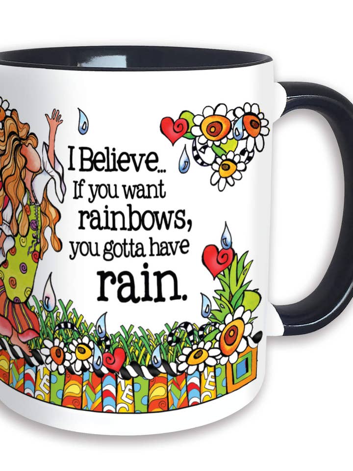 Rainbows & Rain Ceramic Mug for wholesale by Suzy Toronto Wholesale