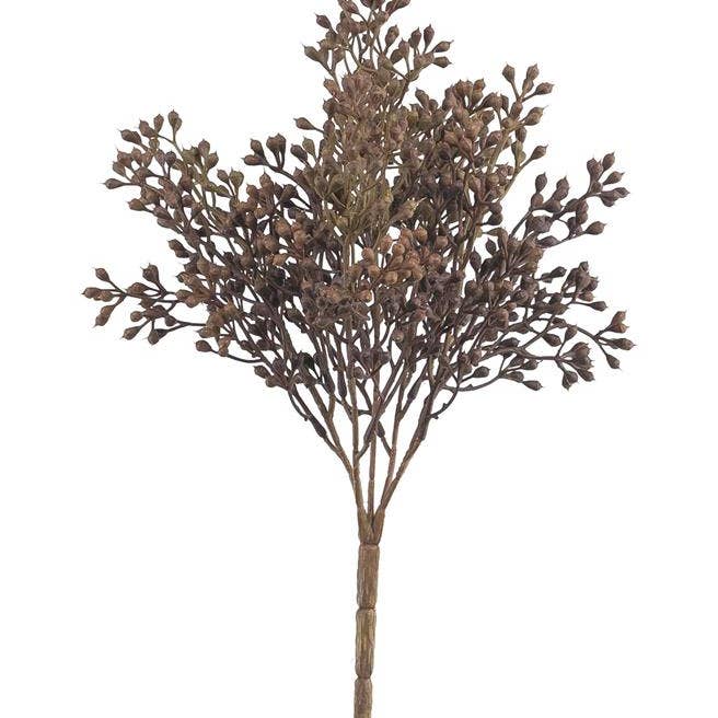 Select Artificials, Inc. - Wholesale Artificial Flowers - Seed Bush, 12", Burnt Red
