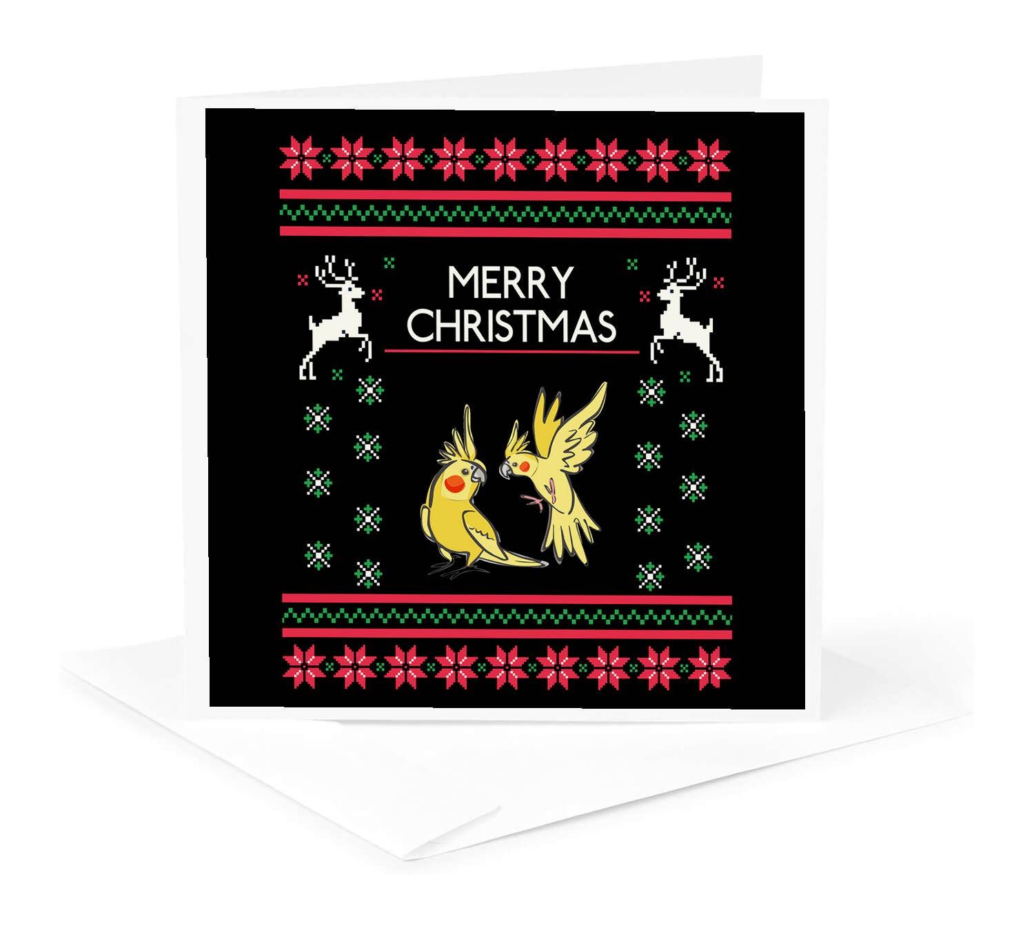 3dRose - Wholesale Everyday Greeting Card - 3dRose, Merry Christmas Xmas Celebration Cockatoo Cockatiel, Greeting Card0