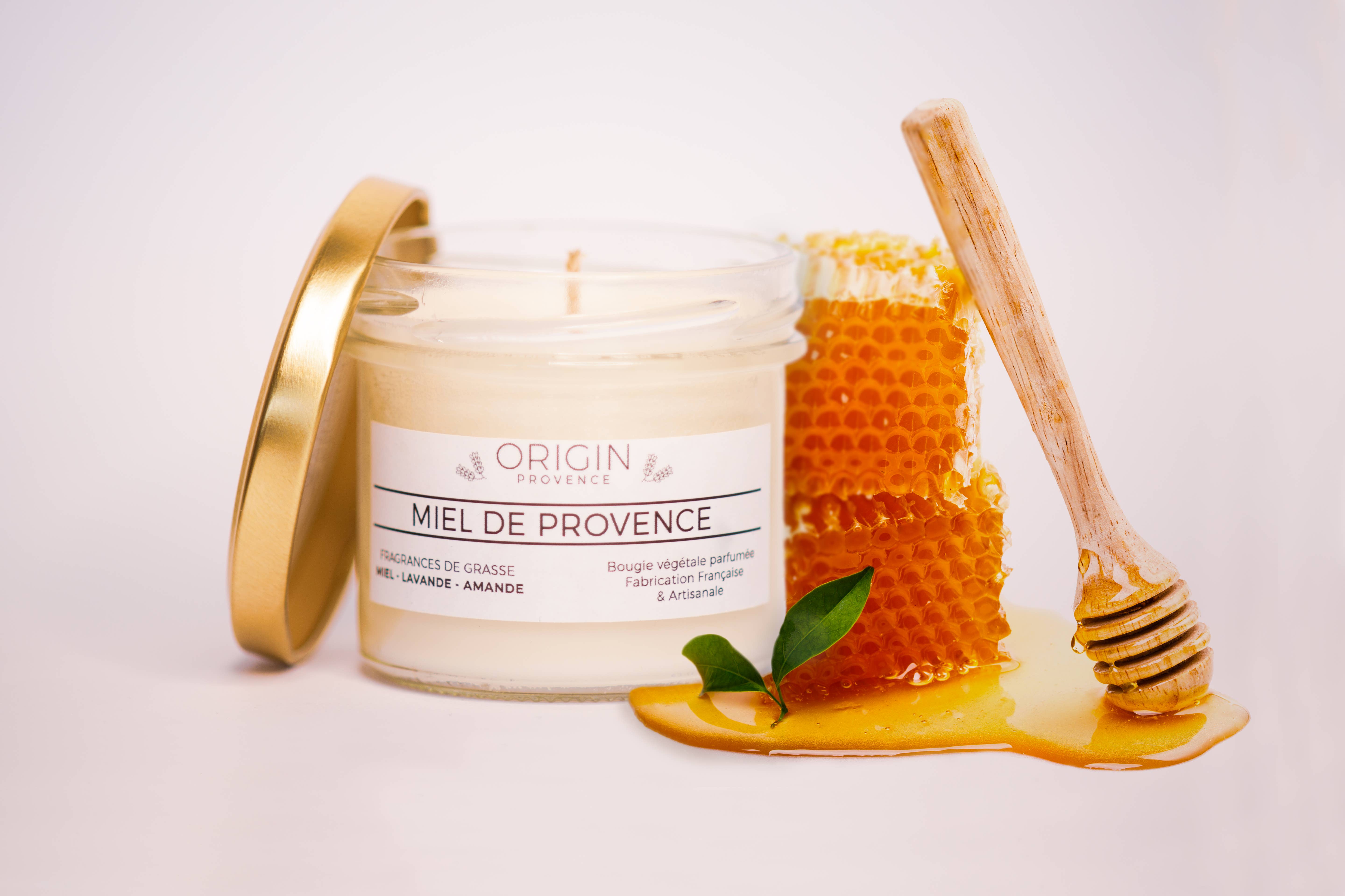 ORIGIN PROVENCE - Wholesale Jar/Filled Candle - Provence Honey Scented Candle