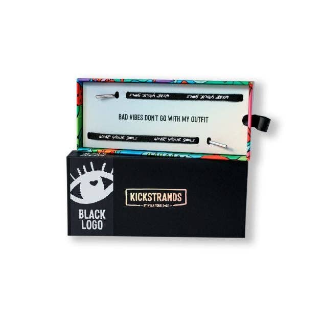 Wear Your Sole - Wholesale Shoelaces - Unisex - Logo KickStrands - Black1