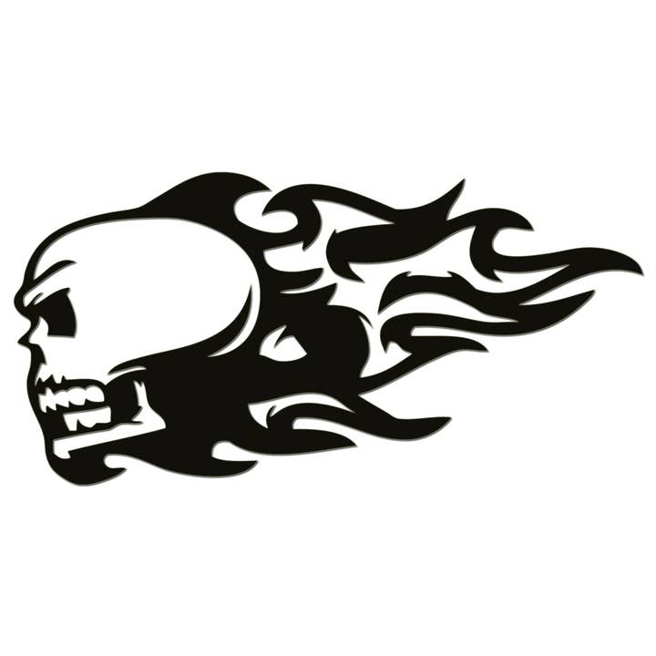 Flaming Skull Sticker for wholesale by WinsterCreations™