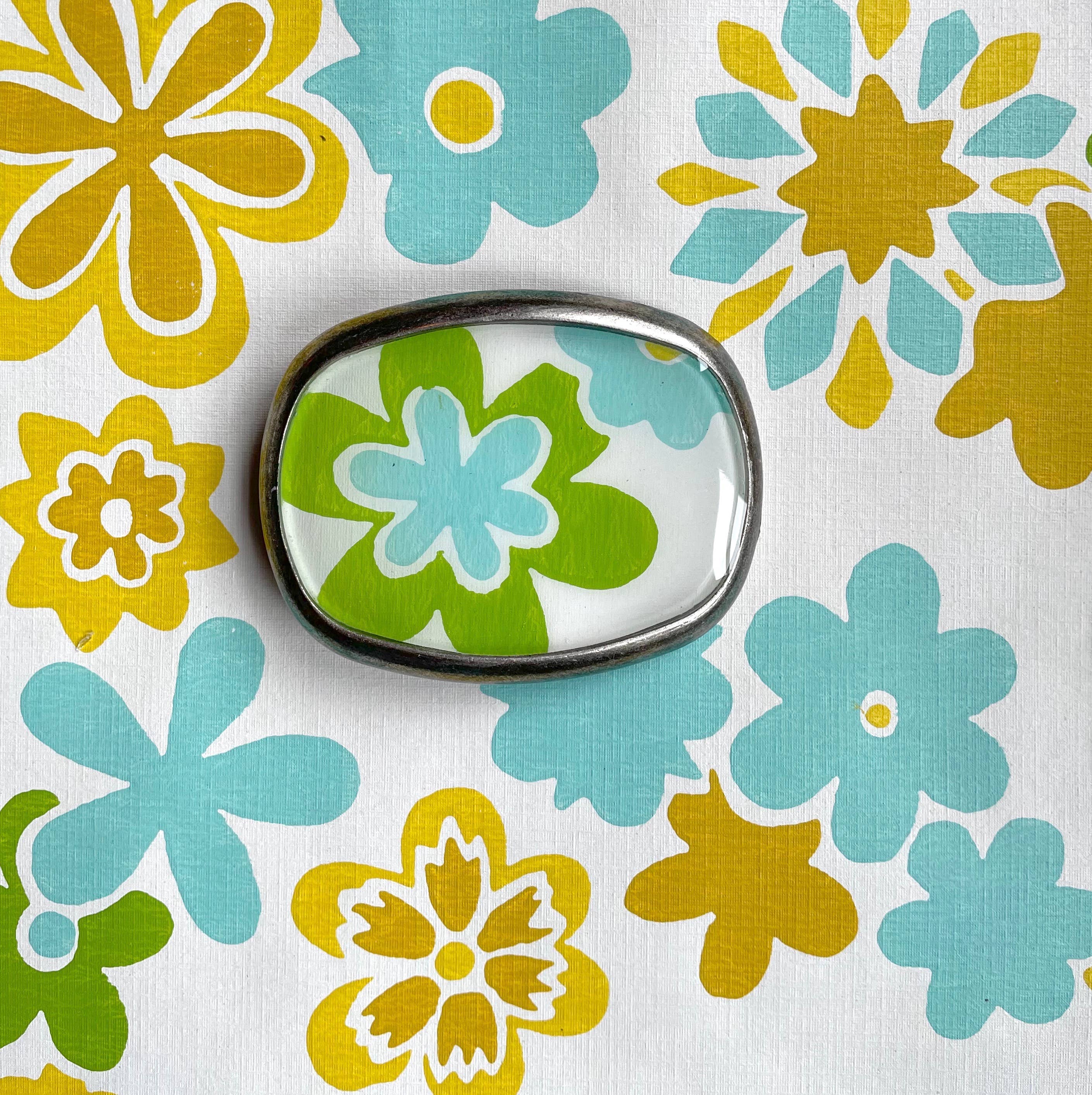 joeyfivecents - Vente Boucle de ceinture – femme - Boucle de ceinture, mod - inspirée des années 70, fleurs rétro funky6