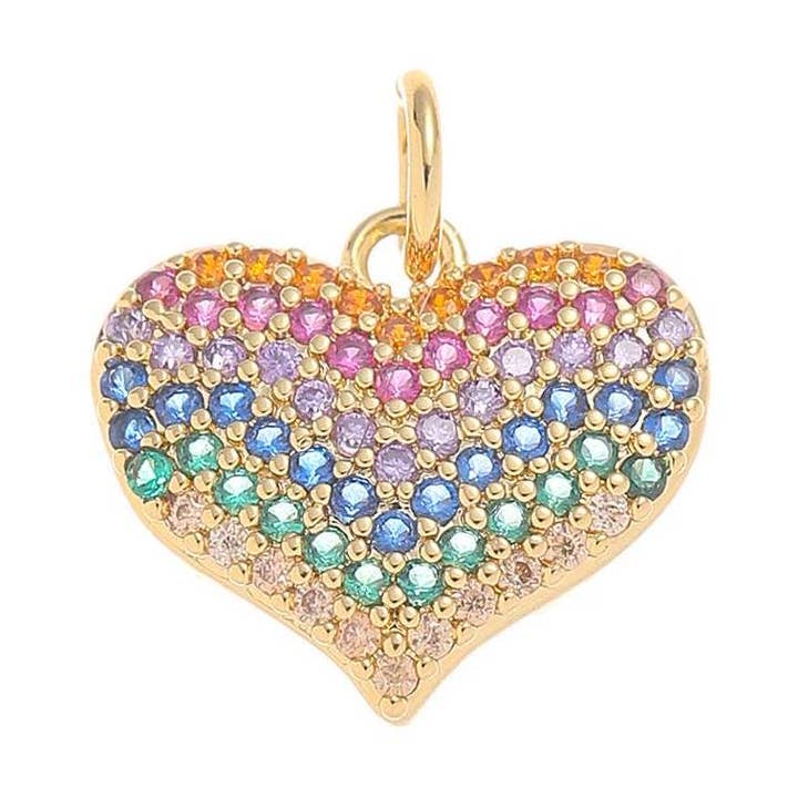 Pendentif Cœur en Or CZ pour Collier, Bracelet, Boucles d'Oreilles CPG1551 pour la vente par Jewel Pledge