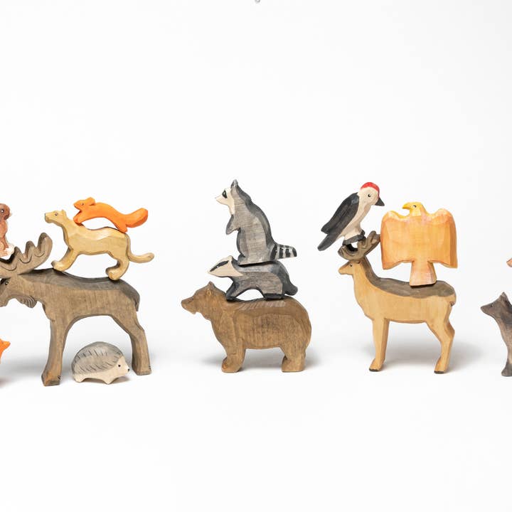 PoppyBabyCo - Wholesale Wood toy – Child - Wooden Forest Animals set of 171