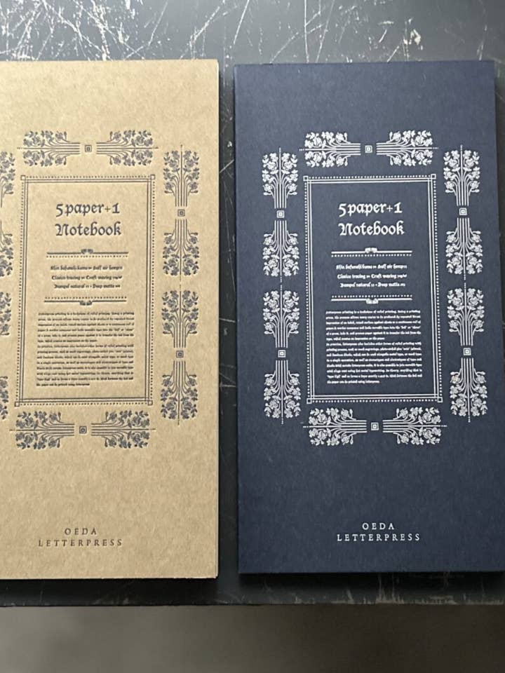 Japanese 5 Paper Notebook | Dark Blue / Cork Cover for wholesale by 「FUNJI」In Japan