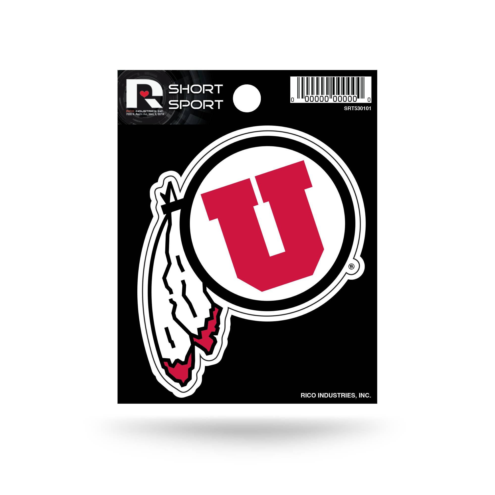 Rico Industries - Wholesale Sticker - NCAA  Utah Utes  Short Sport Decal0