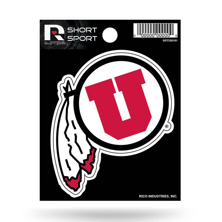 Rico Industries - Wholesale Sticker - NCAA Utah Utes Short Sport Decal0