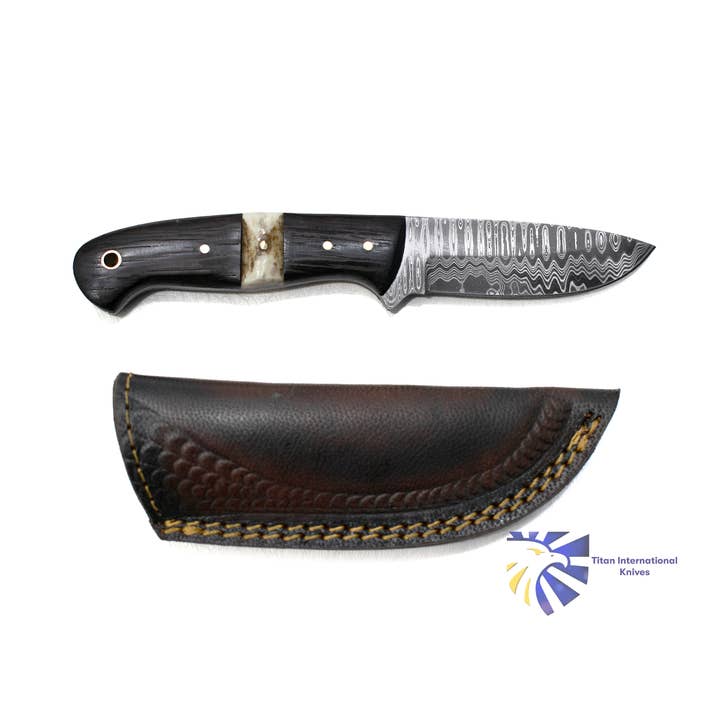 Damascus Steel Custom EDC/Hunting Knife TK-019 for wholesale by Titan International