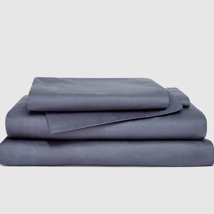 Supima Cotton Sateen Sheet Set - Twin, Slate Grey for wholesale by Cornucopia