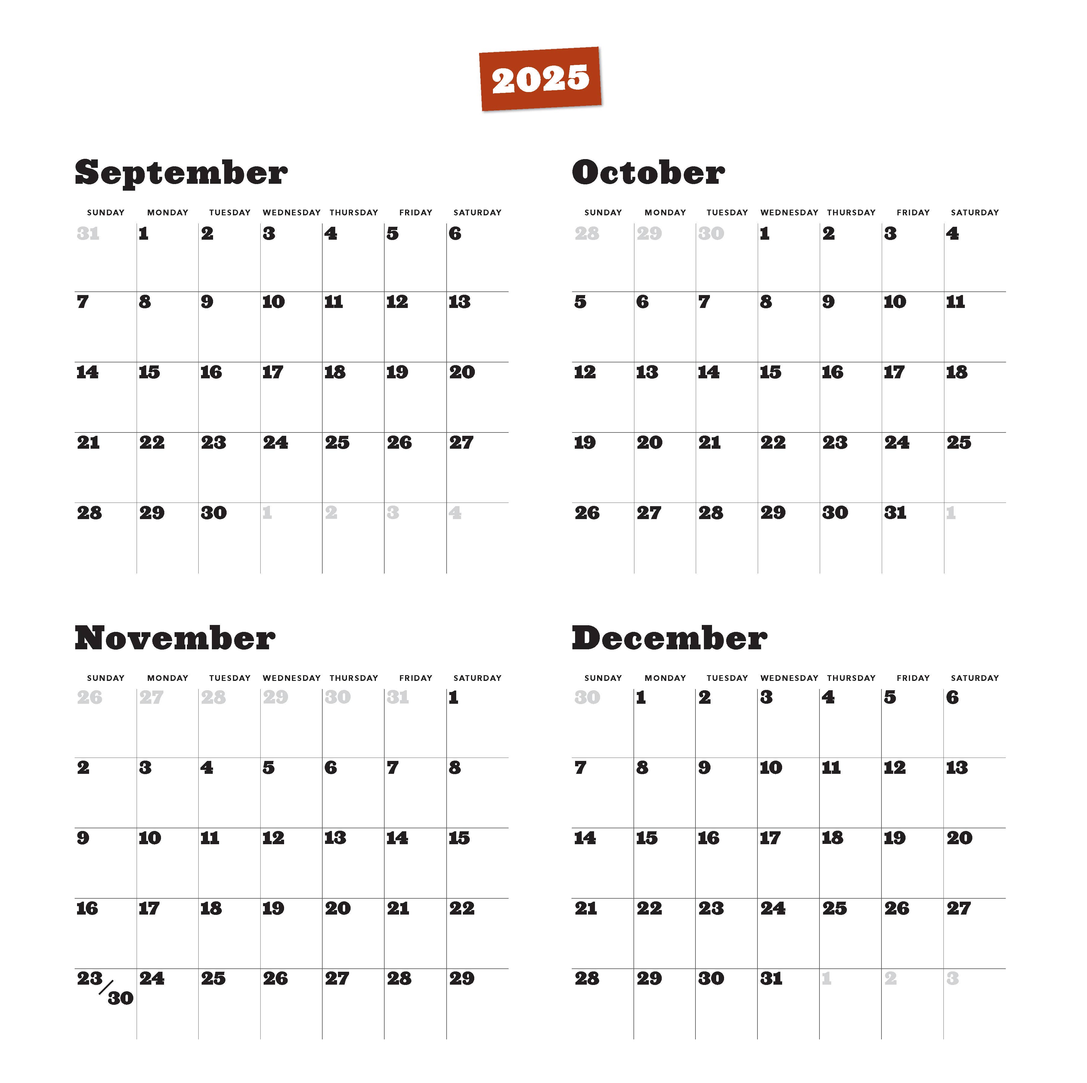 Chronicle Books - Wholesale Calendar - Grumpy Cat 2026 Wall Calendar3