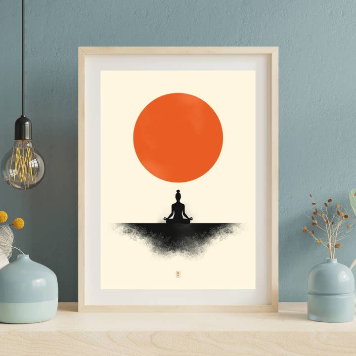 Affiche d'art zen minimaliste (A4) - Paix intérieure pour la vente par LichtwegOnline