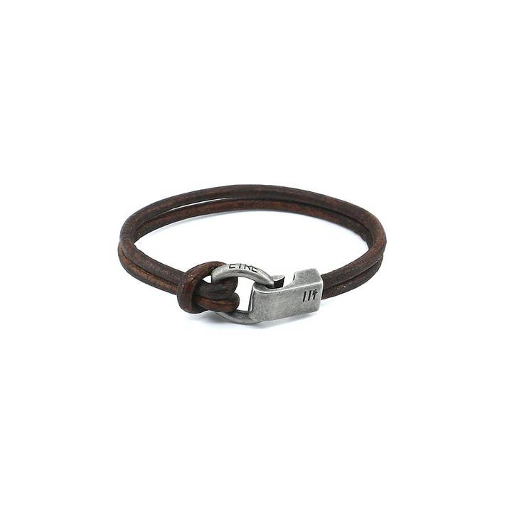 Men's Bracelet | Ribeira - Leather Dark Brown for wholesale by Être - Bracelets & Accessories