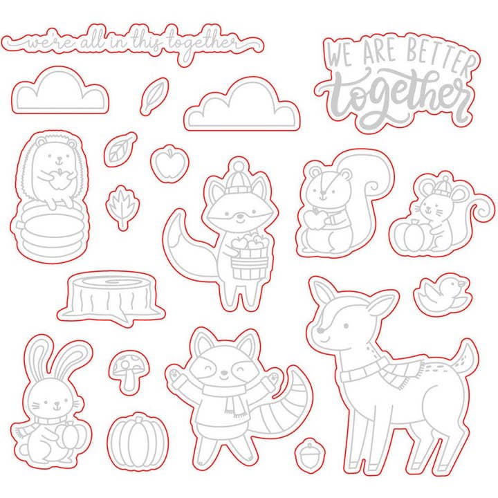 Mieux ensemble - Honey Cuts - Matrices de découpe coordonnées - Retraite pour la vente par Honey Bee Stamps