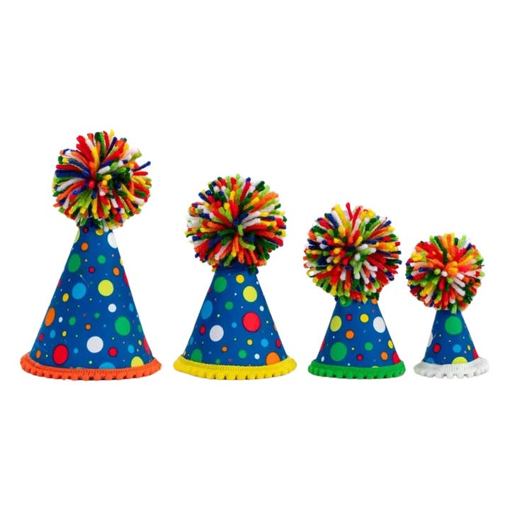 Blue Dots Party Hat for wholesale by Pup Party Hats