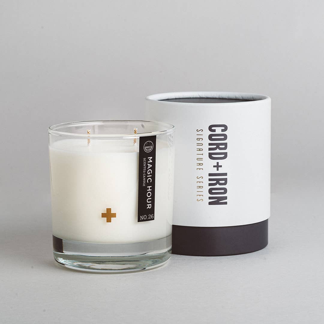 Cord & Iron - Wholesale Jar/Filled Candle - Magic Hour – Sandalwood & Spice Soy Candle - Dual Wick Gift