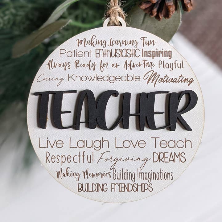 Richer Design Co. - Vente Objets de décoration - Ornement de Noël cadeau enseignant2